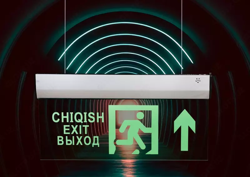 Аварийное светодиодное табло (Выход наверх) "Dusel" EX4, 3W, IP20 (Зеленое)