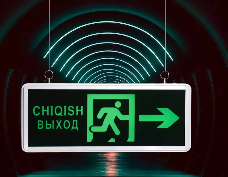 Аварийное светодиодное табло (Выход - Сhiqish направо) "Dusel" EX6, 3W, IP20 (Зеленое)