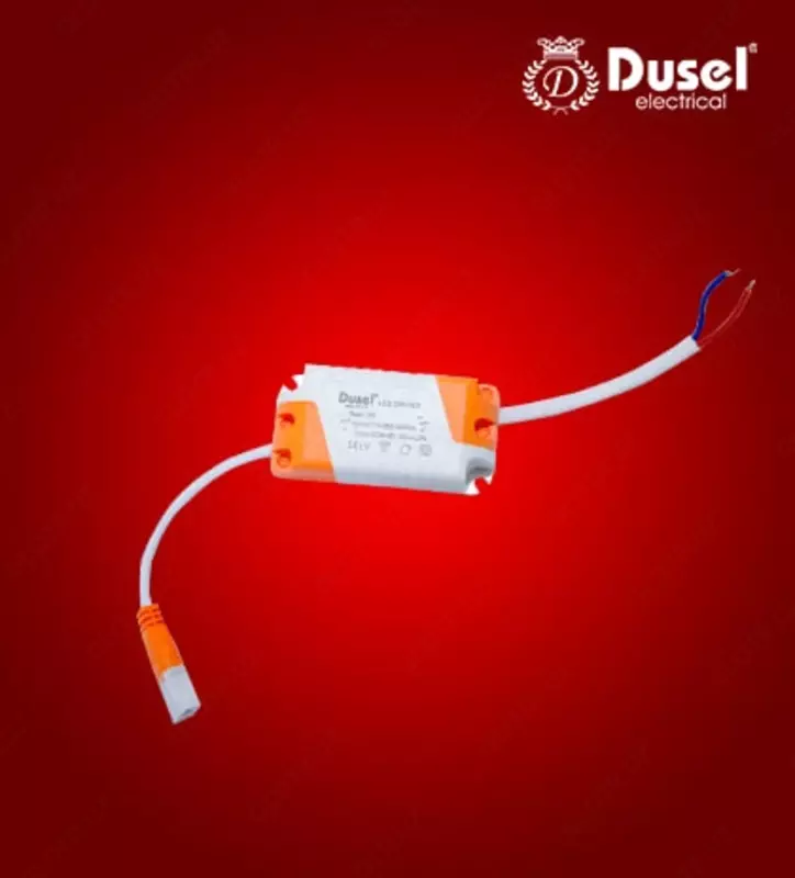 Акриловый драйвер для LED светильников (дроссель) "Dusel" 36-48W, 175-265V (Белый/оранжевый)