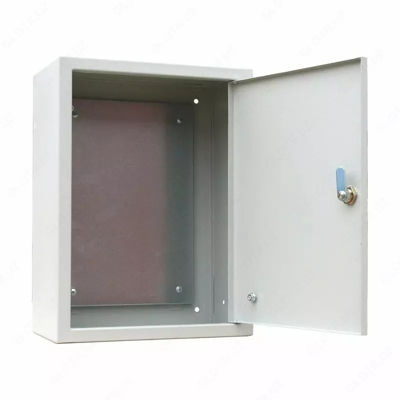 SHMP (0,6 mm) o'rnatish paneli bilan metall elektr paneli "Dusel" IP-31, 400 x 400 x 160 mm (kulrang)