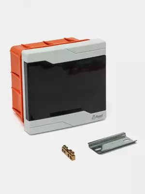 Plastik elektr panel qutisi (4 modulli) "Dusel" V-4, IP40 (Oq/qora)