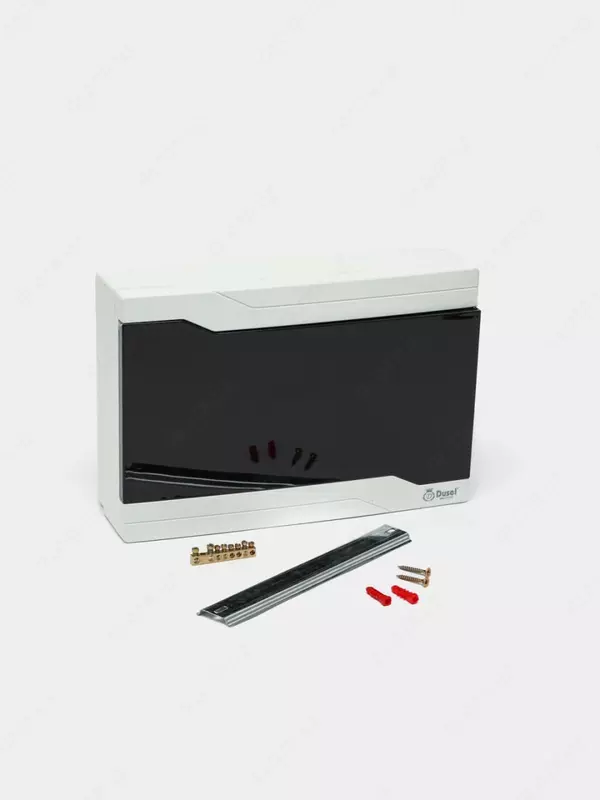 Plastik elektr panel qutisi (24 modul) "Dusel" V-24, IP40 (oq/qora)