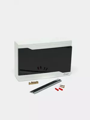 Пластиковый электрический щит-бокс (24 модуля) "Dusel" V-24, IP40 (Белый/черный)