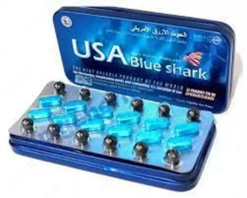 Мужской препарат USA Blue Shark - Голубая акула (12 таблеток)