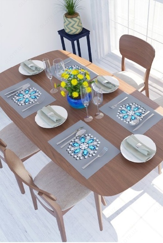 Праздничные сервировочные салфетки для стола (Более 50 видов расцветок) Салфетки