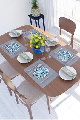 Праздничные сервировочные салфетки для стола (Более 50 видов расцветок)