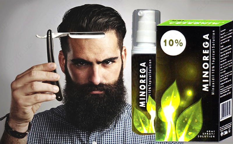 Soch va soqol o'sishi uchun Minorega 10% (minoksidil)