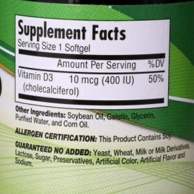 190 000 so'm / dona D vitamini tabiat o'lchovi D vitamini 400 IU