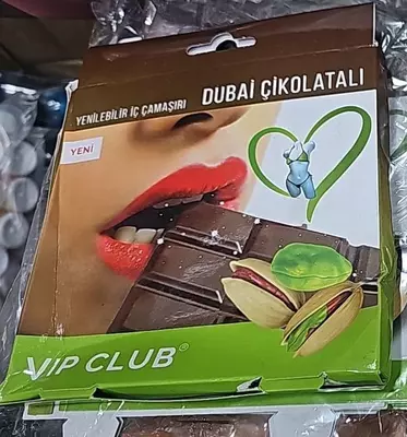 Съедобное нижнее белье (Дубайский шоколад) "VIP CLUB" Edible Underwear со вкусом фисташек