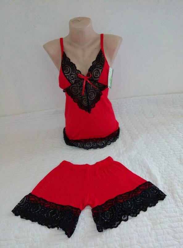 Женский пижамный комплект с шортами №4