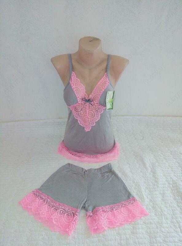 Женский пижамный комплект с шортами №5 - от {0} сум