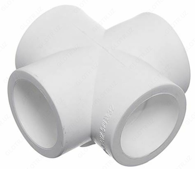  Крестовина полипролиленовая угол 90 С  Диаметр 32 Vero Group - 