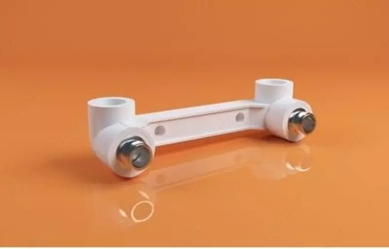 Двойной отвод с настенным креплением -HP диаметр 20х1/2