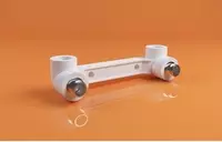 Двойной отвод с настенным креплением -Наружная резьба диаметр 25х1/2