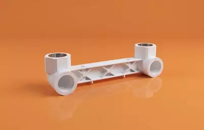 Двойной отвод с настенным креплением -внутренняя резьба диаметр 25х1/2