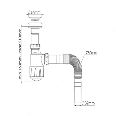 Сифон NOVA 1050 - 28 750 сум / шт.