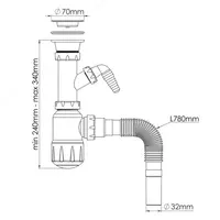 Lavabo sifon NOVA 1056N - 34 500 so'm