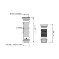  Гофра для унитаза Nova 110 - 
