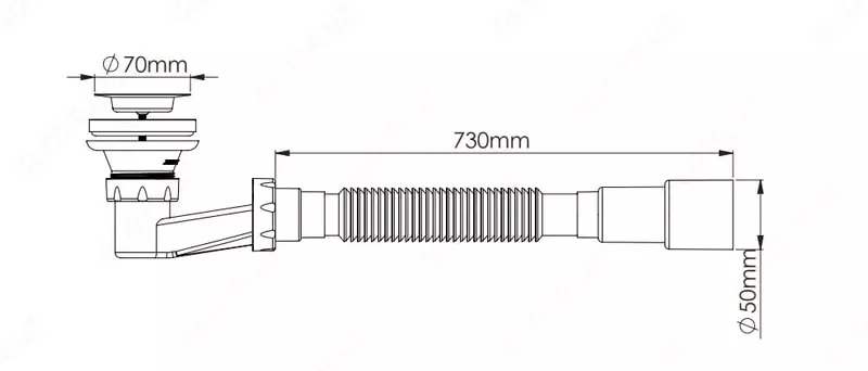 Сифон для душевого поддона NOVA 1621N - 25 300 сум