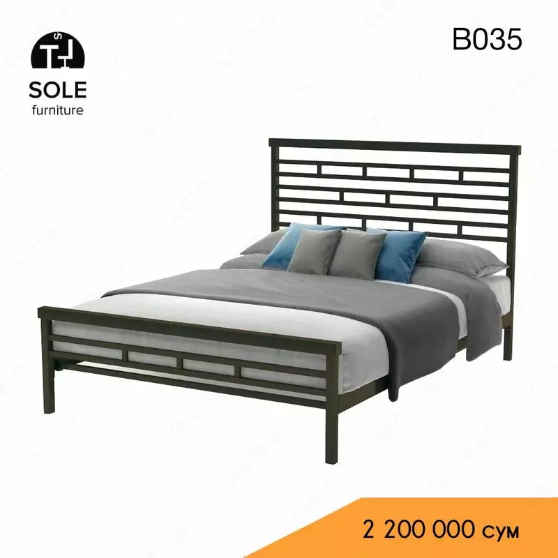 Двуспальная кровать в стиле Loft N2 - 2 200 000 сум