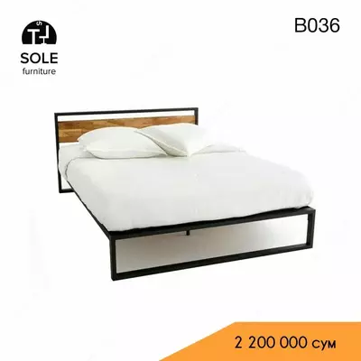 Двуспальная кровать в стиле Loft N3 Двуспальная кровать в стиле Loft N3