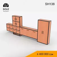 Стеллаж-шкаф с дверцами SH138