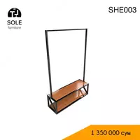 Напольная вешалка с полкой в стиле Лофт SHE003