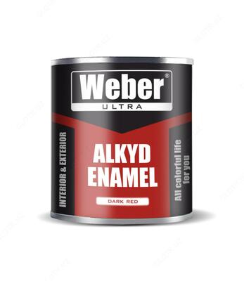 Алкидная эмаль Weber темно-красная