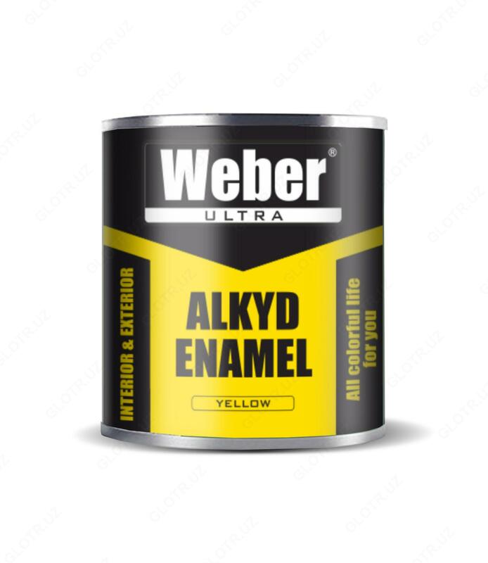 Алкидная эмаль Weber желтая