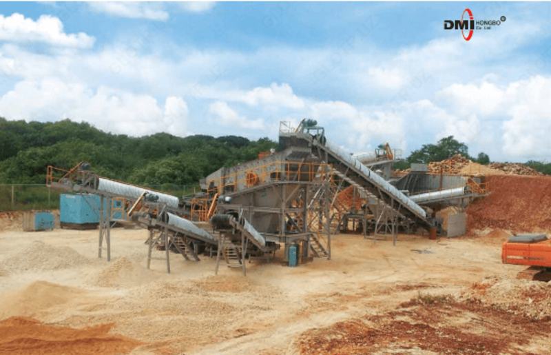 Полумобильный дробильно-сортировочный комплекс