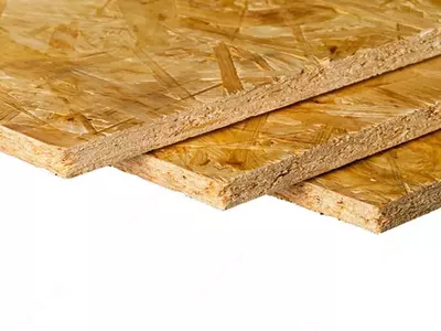 Namlikka chidamli OSB plita 2500x1250, qalinligi 18 mm.