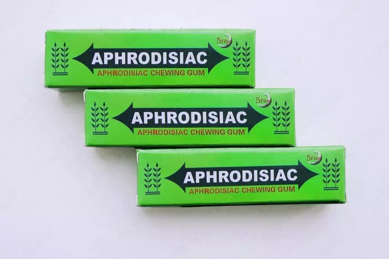 Aphrodisiac APHRODISIAC - ayol uchun qiziqarli saqich 5 ta plastinka