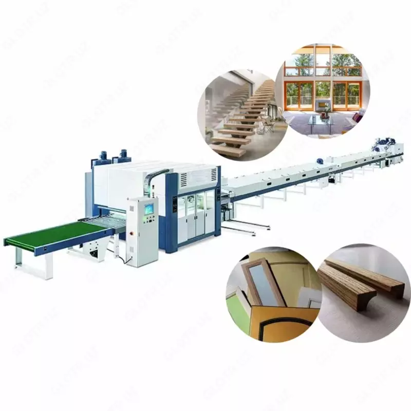 Линия покраски деревянных изделий ультрафиолетовым покрытием