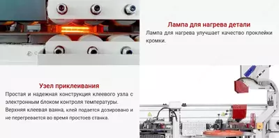 Цена по запросу Производительный автоматический кромкооблицовочный станок HUAHUA-506RKQ + Pur