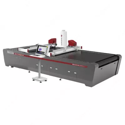 Двухголовочный вибрационный ножевой станок с ЧПУ для резки кожаной мебели RUIZHOU РЗКУТ5-AR3032EF-2H