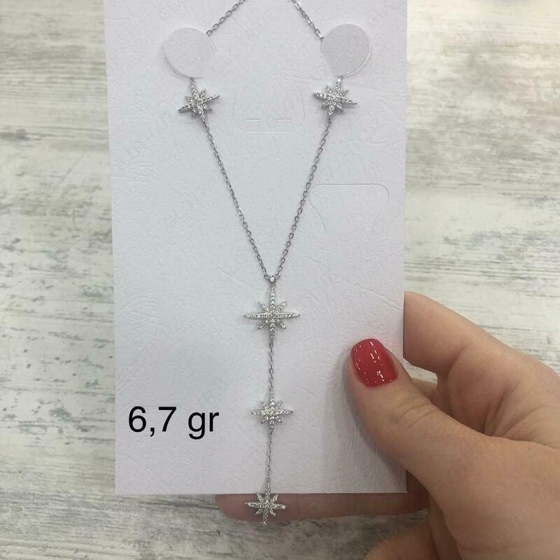 Итальянская цепочка с подвесками "Звезды" - 66 115 сум