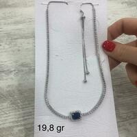 Итальянская цепочка с подвеской из синего камня - 65 945.5 сум