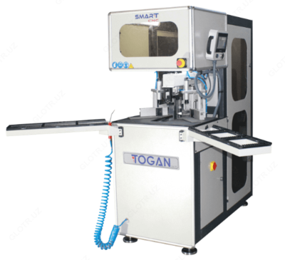 CNC автоматический (робот) станок для чистки углов ПВХ профилей 2-оси