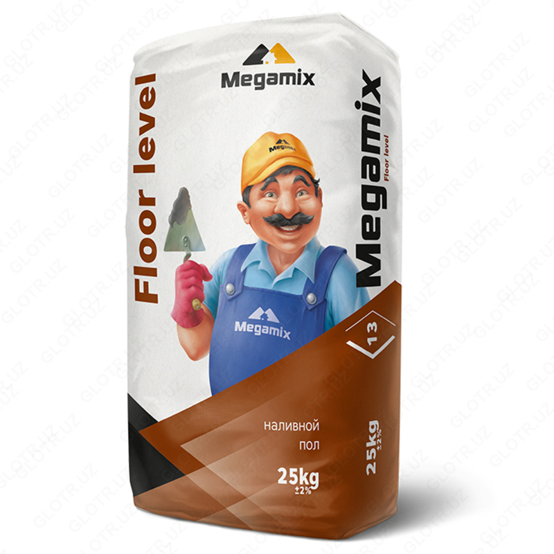 Наливной пол FLOOR LEVEL MEGAMIX 25кг - 47 000 сум