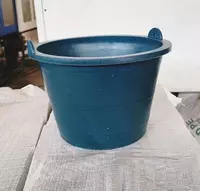 Пластиковое строительное ведро со съемной ручкой (Синее)