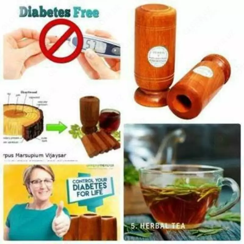 Qandli diabetga qarshi stakan Vijaysar daraxti Chavla