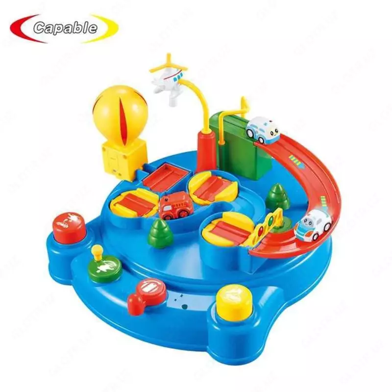 Детский АвтоТрек с горкой "Railcar City"