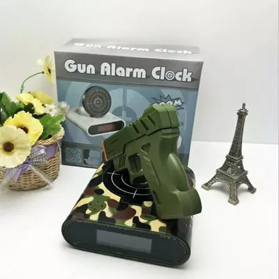  Часы-будильник мишень и пистолет Gun Alarm Clock - 