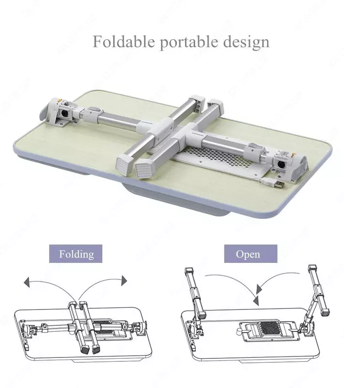  Столик для ноутбука - Портативная рабочая станция Ergonomic Laptop Desk - 