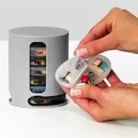 Компактный органайзер для таблеток с ячейками 7 дней Pill Pro (серый) - 80 000 сум