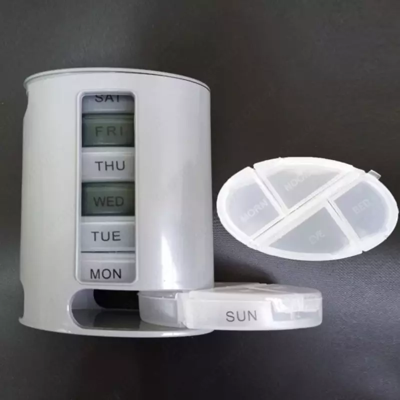 Компактный органайзер для таблеток с ячейками 7 дней Pill Pro (серый)