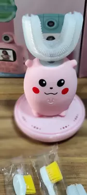 Nabi kids U-образная детская ультразвуковая электрическая зубная щетка, перезаряжаемая зубная щетка с 3 режимами скорости очистки, умная электрическая зубная щетка U-образной формы на 360 градусов для