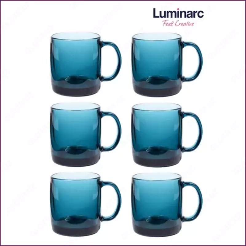 Изумрудная чайная кружка из толстого стекла Luminarc - 
