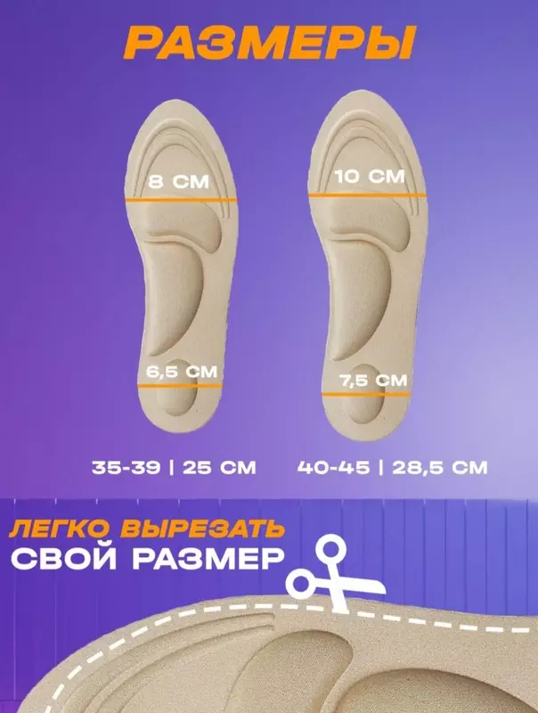 Мягкие массажно-ортопедические стельки