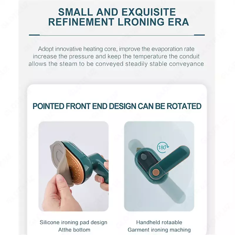 Портативный паровой мини-Утюг для влажной и сухой глажки, профессиональный ручной тепловой пресс для дома, спальни, путешествий,